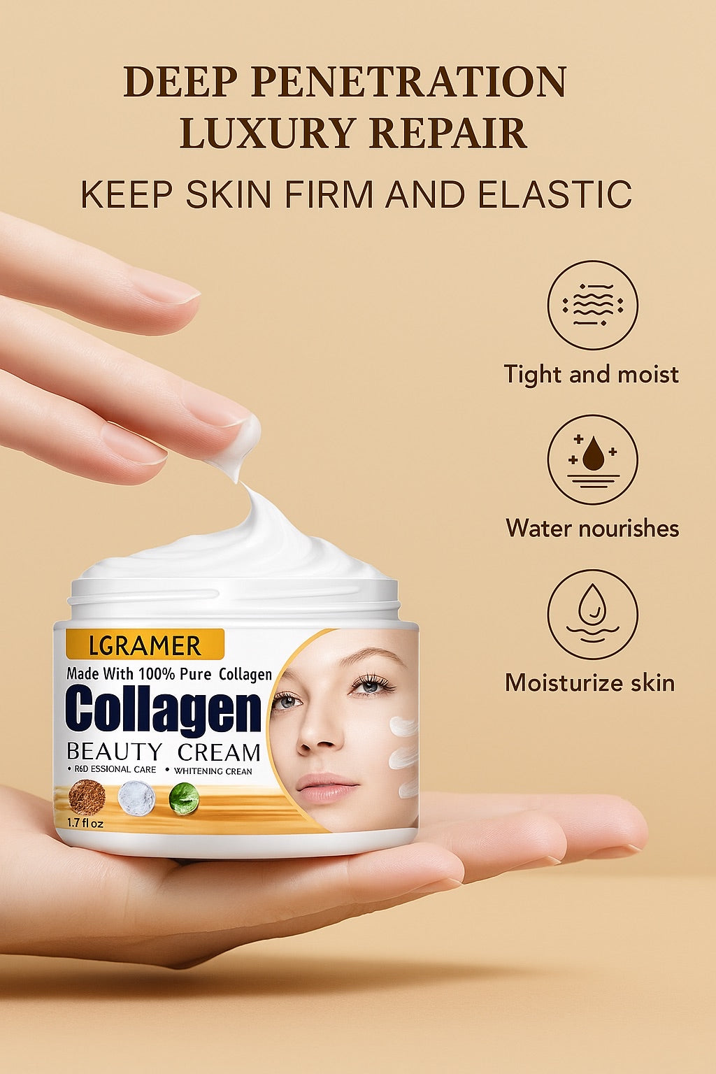 LGRAMER Collagen Boost Cream – Nourishing & Wrinkle Repair